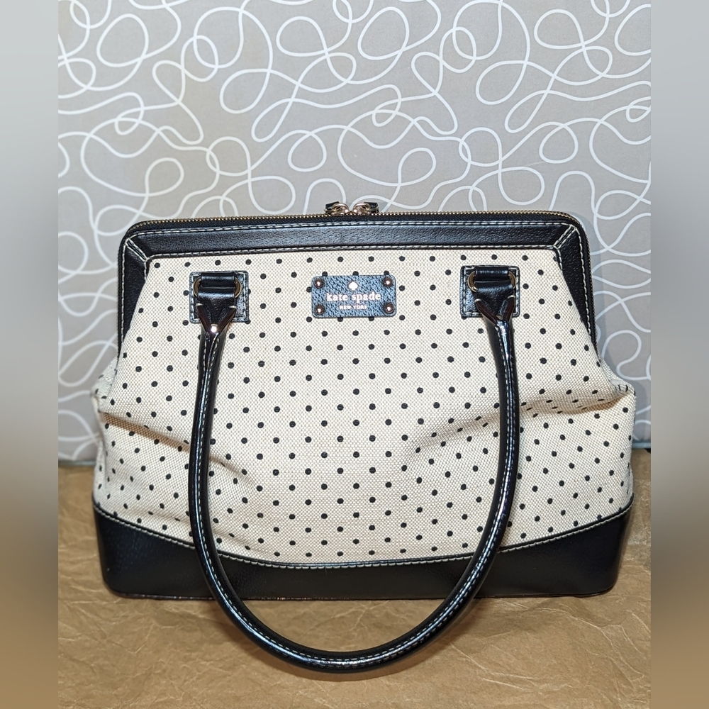 Kate Spade Ashlyn Bell Town Polka Dot Satchel EUC - Picture 1 of 13